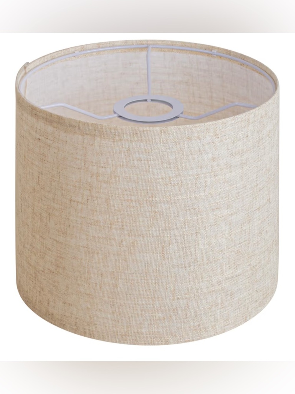 Neutral Linen Drum Lamp Shade -